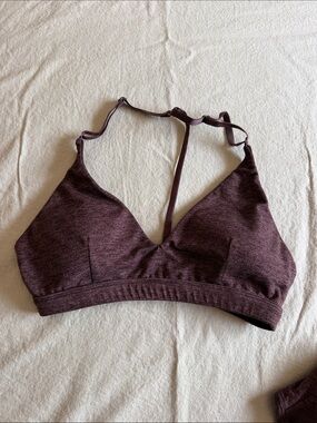 P'tula Plum Heather Triangle Sports Bralette